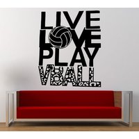 Leben Sie Liebe Spielen Volleyball Sport Spiel Decal Aufkleber Vinyl Wandbild Verlassen Schlafzimmer Zimmer Home Decor Kostenloser Versand L305 Leben Sie Liebe Spielen Volleyball Sport Spiel Decal Aufkleber Vinyl Wandbild Verlassen Schlafzimmer Zimmer Home Decor Kostenloser Versand L305 von DecalTrend