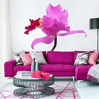 Lila Orchidee Wandtattoo, Lila Wandaufkleber, Wand-Dekor von DecalTrend