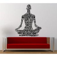 Lotus Yoga Mann Namaste Meditation Typografie Decal Aufkleber Vinyl Wandbild Verlassen Schlafzimmer Zimmer Home Decor Kostenloser Versand L316 Lotus Yoga Mann Namaste Meditation Typografie Decal Aufkleber Vinyl Wandbild Verlassen Schlafzimmer Zimmer Home Decor Kostenloser Versand L316 von DecalTrend