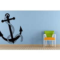 Matrosen Meer Ozean Boot Schiff Anker Navy Seals Mauer Seil Oder Auto Vinyl Geläut Und Stick Abnehmbare Sticker Aufkleber L1406 von DecalTrend