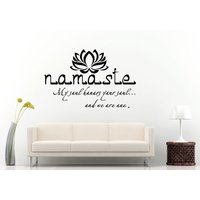 Meine Seele Hanars Deine Und Wir Sind Ein Namaste Lotus Blume Zitat Sagen Worte Wall Decal Vinyl Aufkleber Wandbild Room Decor L1257 von DecalTrend