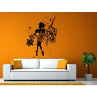 Mode-Shopping Stil Frau Female Mädchen Dressing Design Swag Getup Wand Fenster Aufkleber Vinyl Silhouette Dekor L1923 von DecalTrend