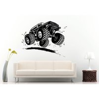 Monstertruck Springen Wall Decal Vinyl Aufkleber Wandbild Room Decor L829 von DecalTrend