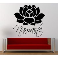 Namaste Lotus Blume Yoga Abziehbild Aufkleber Vinyl Wandbild Schlafzimmer Zimmer Home Decor Versandkostenfrei L312 Verlassen von DecalTrend