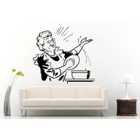 Oma Mit Restaurants Wall Decal Vinyl Aufkleber Wandbild Room Decor L775 Lächeln Küche Kochen von DecalTrend