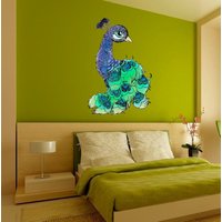 Pfau Aufkleber, Wand-Dekor, Wandkunst von DecalTrend