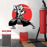 Samurai Wandtattoo, Wandaufkleber, Samurai-Wand-Dekor, Wandkunst von DecalTrend
