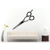 Schere-Werkzeug Gerät Ausrüstung Zebra Design Wie Einzigartige Friseur Salon Spa Wall Decal Vinyl Aufkleber Wandbild Room Decor L815 von DecalTrend