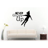 Schwenken Sie Sagen Zitat "Nie Erwachsen Werden" Vinyl Geläut Und Stick Abnehmbare Sticker Aufkleber L1355 von DecalTrend