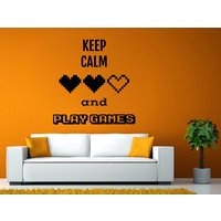 Videospiel-Controller Joystick Gamer Gaming Wir Lieben, Lasst Uns Spielen Tv-Wand Oder Fenster Aufkleber Vinyl Fathead Wandbild Dekor L2041 von DecalTrend