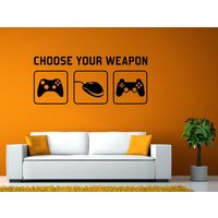 Videospiel-Controller Joystick Gamer Gaming Wir Lieben, Lasst Uns Spielen Tv-Wand Oder Fenster Aufkleber Vinyl Fathead Wandbild Dekoration L2036 von DecalTrend