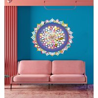 Vielfältige Mandala Wandtattoo, Facettenreiche Wandaufkleber, Wand-Dekor, Mandala-Wand-Dekor von DecalTrend