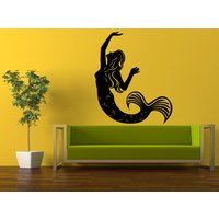 Wand Aufkleber Vinyl Decals Inneneinrichtung Diy Kostenloser Versand Art Schöne Mädchen Mermaid Meer Ozean Wunder L510 von DecalTrend