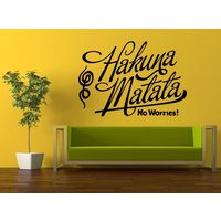 Wand Aufkleber Vinyl Decals Innenraum Dekor Diy Kostenloser Versand Hakuna Matata It Bedeutet Kein Sorgen Zitat Wörter Satz Sagen L516 von DecalTrend