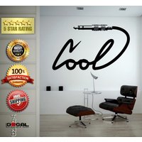 Wort Im Audio Phono Stereo-Kabel Draht Musik Studio Tools Wand Aufkleber Vinyl Wandbild Zimmer Dekor L1764 Kühl von DecalTrend