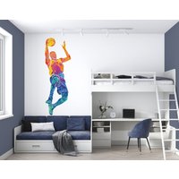 Basketball Wandtattoo/Dekor Sport Aufkleber Jungenzimmer Spieler Wohnkultur Wandkunst K890 von DecalsByXeniya