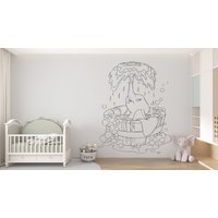 Dumbo Wandtattoo Wandsticker Elefant Wanddeko Für Kinderzimmer | K507 von DecalsByXeniya