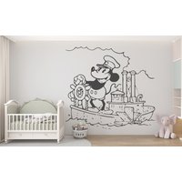 Micky Maus Wandtattoo Cartoon Wand-Dekor Für Kinder Kinderzimmer | K879 von DecalsByXeniya