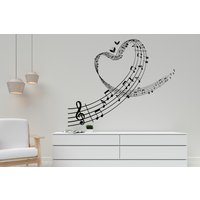 Musik Wandtattoo Musiknoten Wandsticker Music Wall Decor | K404 von DecalsByXeniya