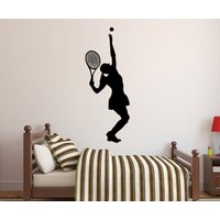 Tennis - Wandtattoo/ Tennis-Wandbild/ Sport-Wandtattoo/ Tennis-Wandkunst | K612 von DecalsByXeniya