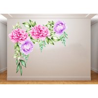 Wandaufkleber Blumen/ Pfingstrosen/ Wandtattoo Kamillen/Rosen | K683 von DecalsByXeniya