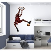 Wandtattoo Basketball/ Basketball Dekor/ Sport/ Jungen Zimmer/ Spieler/ Home Decor/ Sport Wandkunst/ K887 von DecalsByXeniya