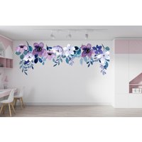 Wandtattoo Blumen/Kinderzimmer/ Blumen/ Wandaufkleber Pfingstrosen/ Rosen/Baby | K824 von DecalsByXeniya