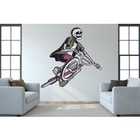 Wandtattoo Bmx/Skelett/ Mountainbike/ Fahrrad/ Extrem Sport/ Bike/Skull | K776 von DecalsByXeniya