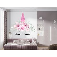 Wandtattoo Einhorn/Aquarell Kinderzimmer Mädchenzimmer Wandkunst Dekor | K840 Wandtattoo Einhorn/Aquarell Kinderzimmer Mädchenzimmer Wandkunst Dekor | K840 von DecalsByXeniya