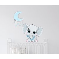 Wandtattoo Elefant/ Süßes Kinderzimmer Wandsticker | K417 von DecalsByXeniya