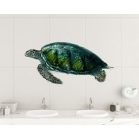 Wandtattoo Meer Welt Ozean/Schildkröte | K695 von DecalsByXeniya
