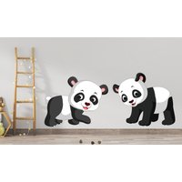 Wandtattoo Panda/Panda Wandtattoo/Tiere/Bär/Kinder | K425 von DecalsByXeniya