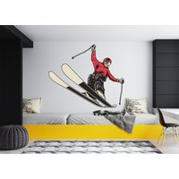 Wandtattoo Ski/Skifahrer Skisprung Winter Sport Jungen Schlafzimmer | K856 von DecalsByXeniya
