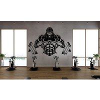 Wandtattoo Sport/ Fitness Studio/ Fitness/ Workout/ Sport Junge/ Mit Einer Wand/ | K741 von DecalsByXeniya