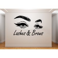 Wimpern Wandsticker Für Schönheitssalon Wanddeko | K449 von DecalsByXeniya