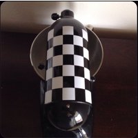 Food Mixer Aufkleber - Schwarz-Weiß Kariert Für Kitchenaid Schach Aufkleber Kariertes Vinyl Klebequadrat Muster Dekor von DecalsEnFolie