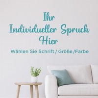 Wandtattoo Mit Eigenem Wunschtext - Personalisierte Vinyl Aufkleber Bis 5 Zeilen Zitate, Sprüche, Namen Wandaufkleber Fensterbeschriftung Wandtattoo Mit Eigenem Wunschtext - Personalisierte Vinyl Aufkleber Bis 5 Zeilen Zitate, Sprüche, Namen Wandaufkleber Fensterbeschriftung von DecalsShopDE