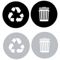 Recycle Und Trash Decals Vinyl Modernes Logo, Symbol Zum Organisieren Von Mülleimern Oder Müllbehältern Wänden Recycle Und Trash Decals Vinyl Modernes Logo, Symbol Zum Organisieren Von Mülleimern Oder Müllbehältern Wänden von Decalsgiftsshop