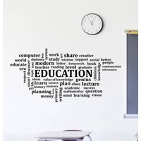 Bildung Wandtattoo Vinyl Aufkleber Schule Wort Wolke Studium Lehrer Geschenk Lernen Zitat Wand Kunst Klassenzimmer College Motivationsdekor Ed11 von DecalworldArt