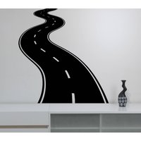 Curved Road Wandaufkleber Traffic Speedway Vinyl Aufkleber Autobahn Horizontale Kurvenreiche Straße Kunst Racing Dekorationen Für Home Boys Room von DecalworldArt