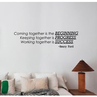 Henry Ford Zitat Wandtattoo Vinyl Sticker Schriftzug Business Industrie Bildung Erfolg Motivation Spruch Decal Art Home Office Decor Hfq3 von DecalworldArt