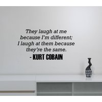 Kurt Zitat Wandaufkleber Rockmusik Aufkleber Vinyl Schriftzug Inspirational Spruch Kunstdekorationen Für Hauszimmer Studio Dekor Hq21 von DecalworldArt