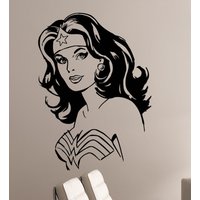 Superheld Frau Wandtattoo Vinyl Aufkleber Comics Mädchen Wandkunst Dekorationen Für Zuhause Haushaltswaren Wohnzimmer Kinderzimmer Schlafzimmer von DecalworldArt