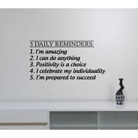 Tägliche Erinnerung Motivierende Zitate Aufkleber Spruch Vinyl Schriftzug Inspirierende Wandkunst Inspirieren Dekorationen Für Home Room Decor Hq27 von DecalworldArt