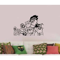 Titanen Wandaufkleber Comics Superhelden Vinyl Aufkleber Cartoon Film Wandkunst Dekorationen Für Zuhause Jungen Kinderzimmer Comic Buch Dekor von DecalworldArt