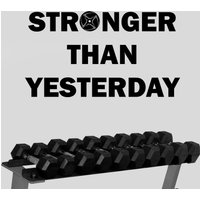 stronger Than Yesterday Wandtattoo Vinyl Aufkleber Fitness Inspirierend Zitat Erfolg Workout Motivational Home Gym Sport Room Decor Fgm6 von DecalworldArt