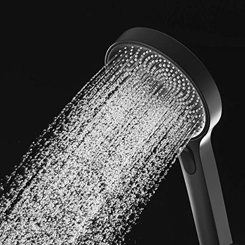Decaura Handbrause 3 Modi Soft Rain Duschkopf Große Handbrause Matt Schwarz von Decaura