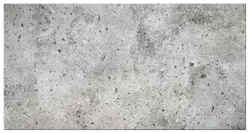 DECCART Wand-Paneele in Betonoptik - Deckenpaneele - Wandverkleidung Deckenverkleidung mit Beton-Imitat - Wandplatten in Grau aus Polystyrol - 100x50 cm - Betongrau - 7314 XL - 16 Stück (8 m²) von Deccart