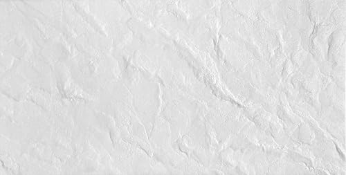 DECCART - Wandpaneele 100x50 cm - Panel wand - Paneele - Wandverkleidung Innen Deckenverkleidung Wandplatten aus Polystyrol 3d Wall Panels Steinoptik - Weißer Felsblock weiß - 16 Stück (8 m²) von Deccart
