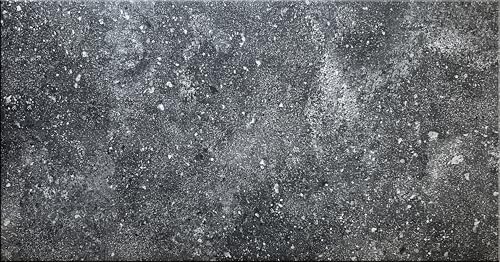 DECCART Wand-Paneele in Betonoptik Deckenpaneele Wandverkleidung Deckenverkleidung mit Beton-Imitat Wandplatten in Grau aus Polystyrol - 100x50 cm - Beton Dunkelgrau Schwarz - 4 Stück (2 m²) von Deccart